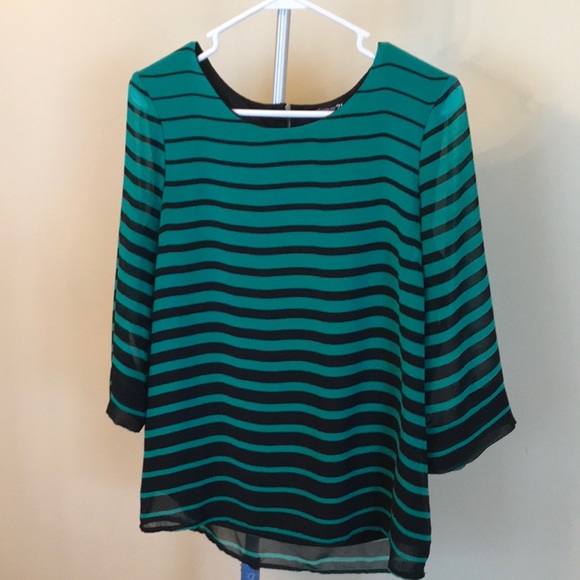 FOREVER 21 striped blouse - Picture 1 of 5